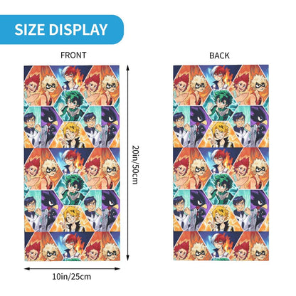 Bakugou Katsuki Logo X Bandana Winter Neck Warmer Windproof Wrap Face Scarf for Ski Boku No My Hero Academia Gaiter Headband