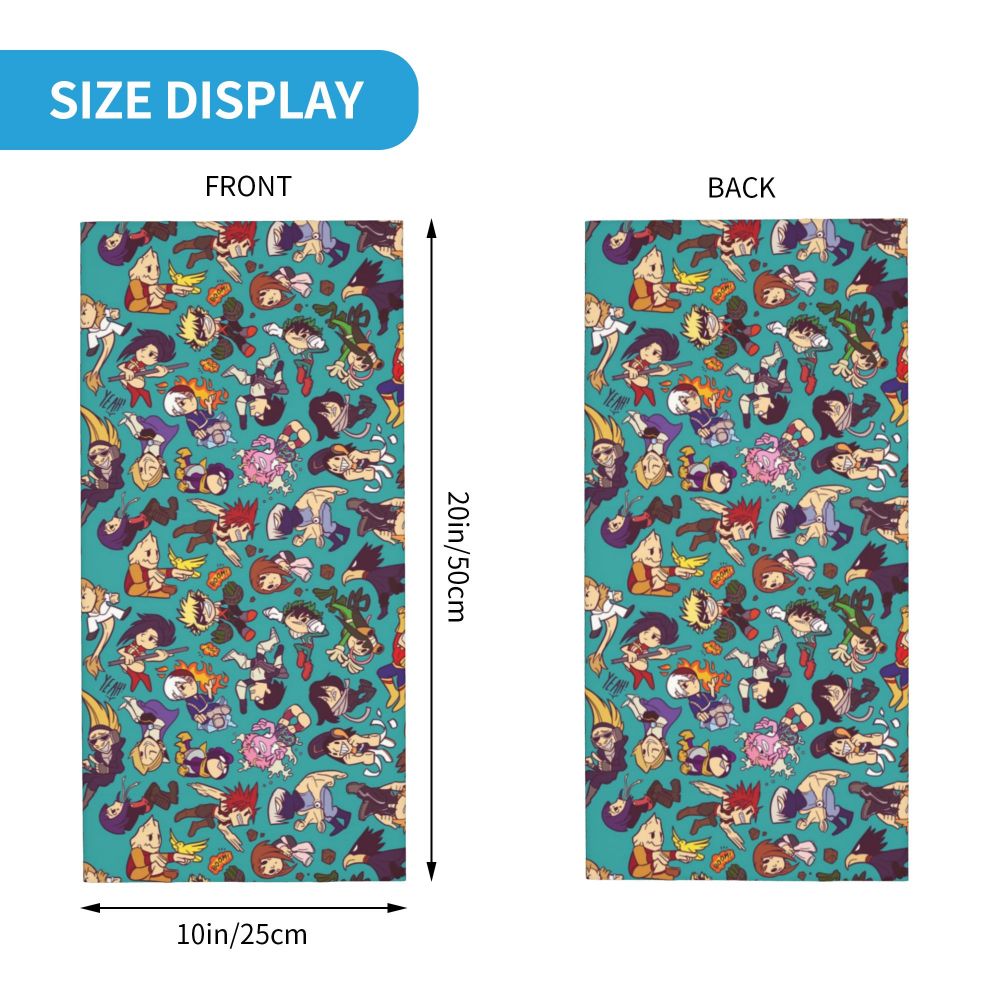 Bakugou Katsuki Logo X Bandana Winter Neck Warmer Windproof Wrap Face Scarf for Ski Boku No My Hero Academia Gaiter Headband
