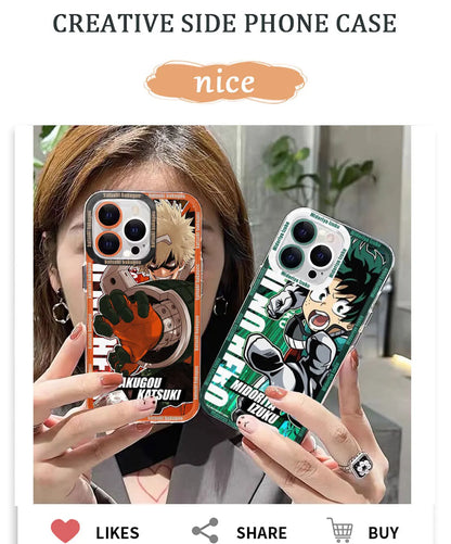 My Hero Academia Katsuki Bakugo BNHA Phone Case For iPhone 15 14 13 12 11 Pro Max X XR XS 6 7 8 Plus Soft Silicone Transparent