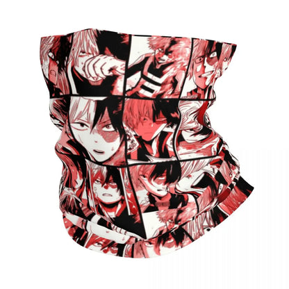 Bakugou Katsuki Logo X Bandana Winter Neck Warmer Windproof Wrap Face Scarf for Ski Boku No My Hero Academia Gaiter Headband