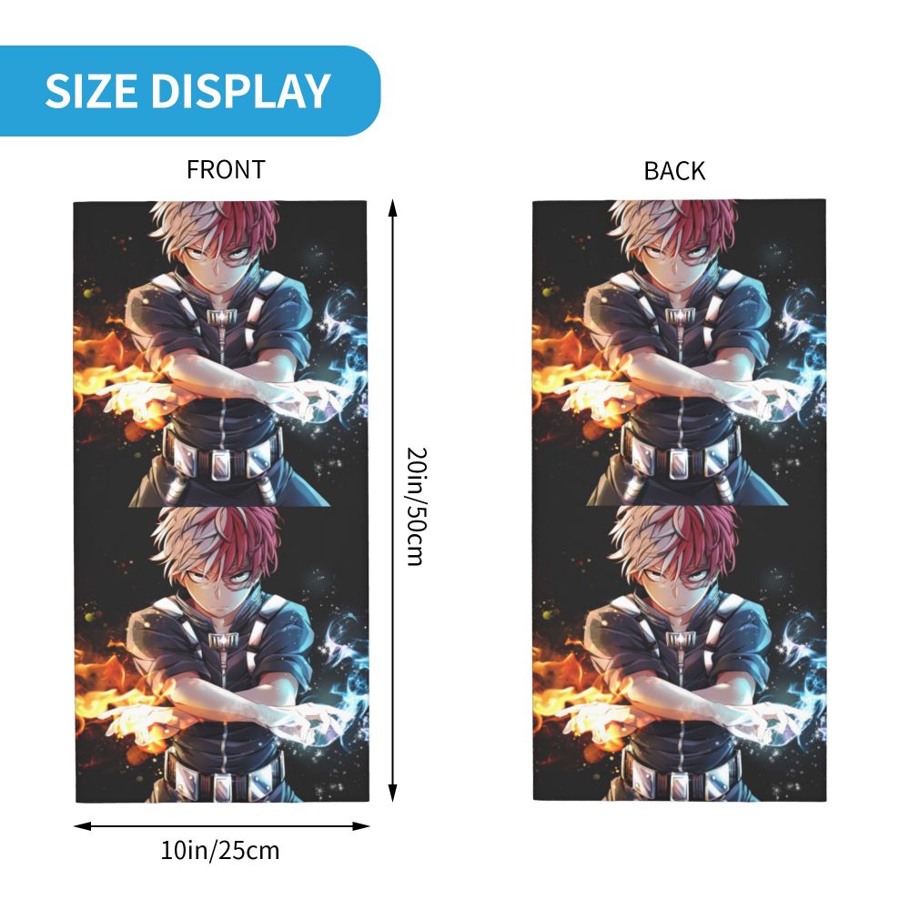 Bakugou Katsuki Logo X Bandana Winter Neck Warmer Windproof Wrap Face Scarf for Ski Boku No My Hero Academia Gaiter Headband