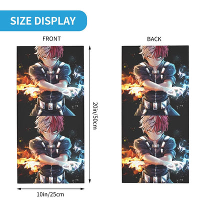 Bakugou Katsuki Logo X Bandana Winter Neck Warmer Windproof Wrap Face Scarf for Ski Boku No My Hero Academia Gaiter Headband