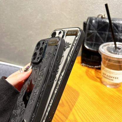 Japan Anime Pocket Monsters Pokémon Gengar Wrist Strap Holder Phone Case For  iPhone 16 15 14 13 12 11 Pro Max Leather Cover