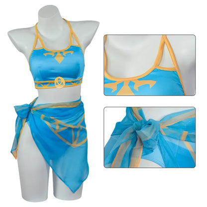 Zelda-Inspired Princess Swimsuit Set