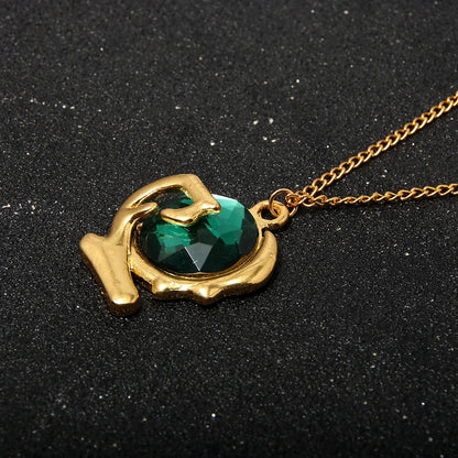 Breath Of The Wild Green Gem Necklace