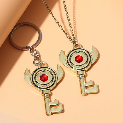 Crimson Eye Key Pendant