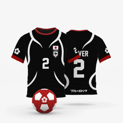 Blue Lock Japan U20 Black Jersey T-shirt