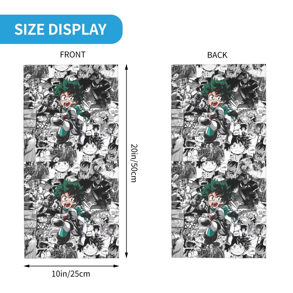 Bakugou Katsuki Logo X Bandana Winter Neck Warmer Windproof Wrap Face Scarf for Ski Boku No My Hero Academia Gaiter Headband