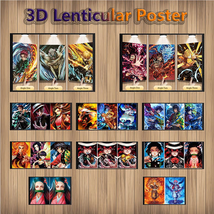 Demon Slayer 3D Motion Print Posters