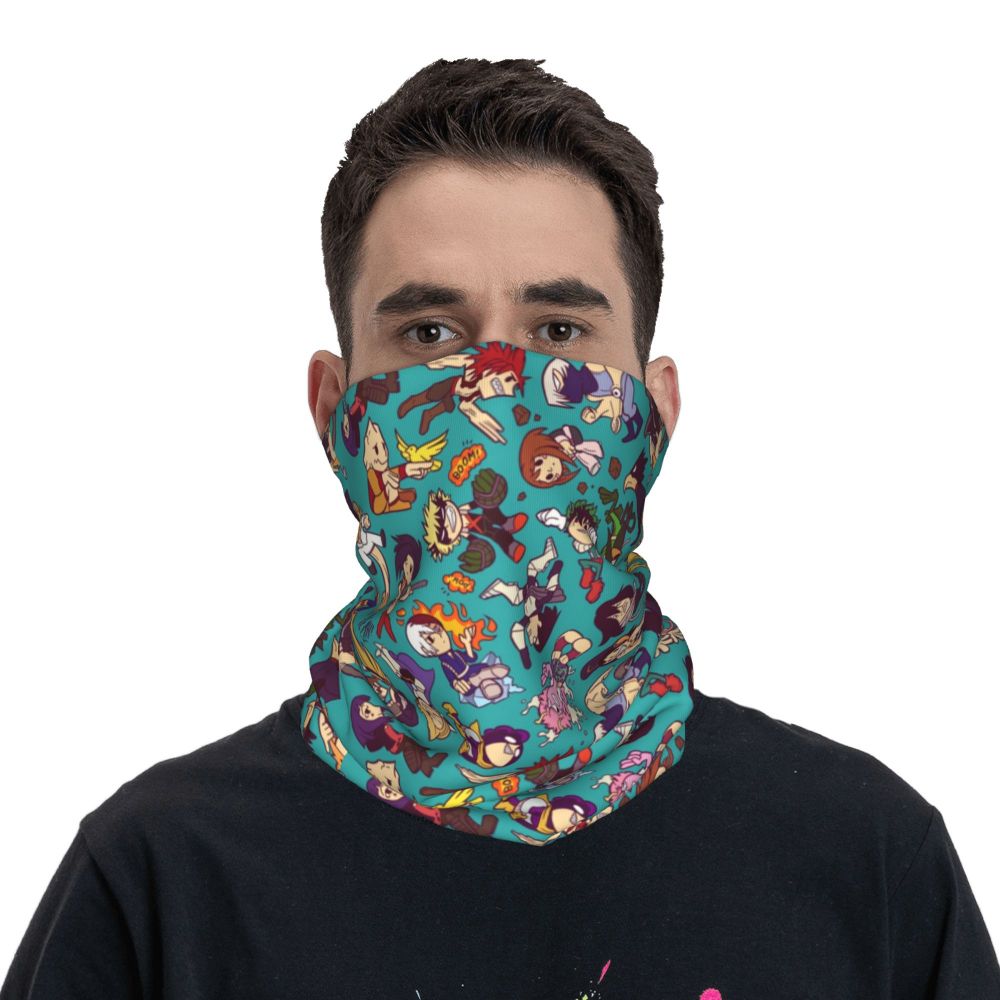 Bakugou Katsuki Logo X Bandana Winter Neck Warmer Windproof Wrap Face Scarf for Ski Boku No My Hero Academia Gaiter Headband