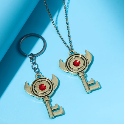 Crimson Eye Key Pendant