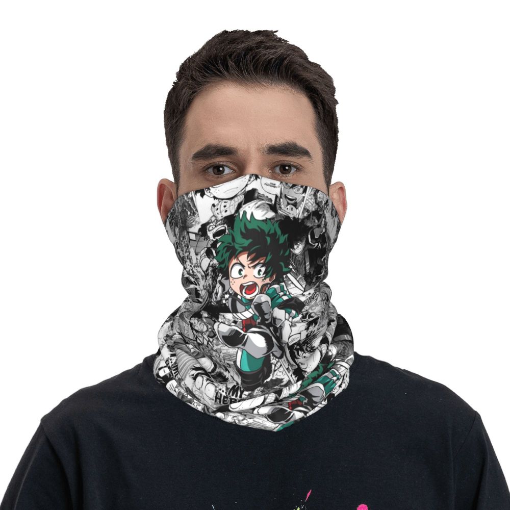 Bakugou Katsuki Logo X Bandana Winter Neck Warmer Windproof Wrap Face Scarf for Ski Boku No My Hero Academia Gaiter Headband