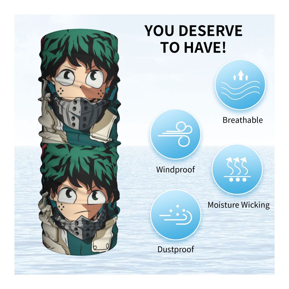 Bakugou Katsuki Logo X Bandana Winter Neck Warmer Windproof Wrap Face Scarf for Ski Boku No My Hero Academia Gaiter Headband