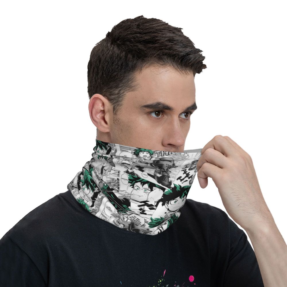 Bakugou Katsuki Logo X Bandana Winter Neck Warmer Windproof Wrap Face Scarf for Ski Boku No My Hero Academia Gaiter Headband