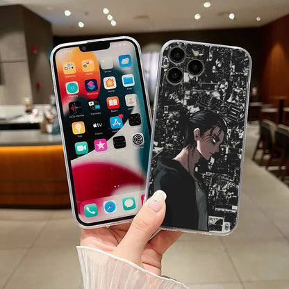 Anime Attack On Titan Hot Phone Case For Xiaomi Redmi Note 13 12 12C 11 10 10C 13C 10s 9 9A 9T 9CPro Max 4G 5G Transparent Cover
