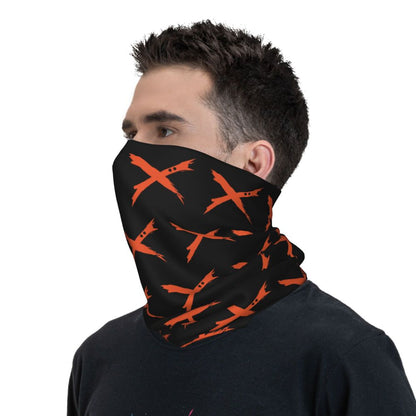 Bakugou Katsuki Logo X Bandana Winter Neck Warmer Windproof Wrap Face Scarf for Ski Boku No My Hero Academia Gaiter Headband