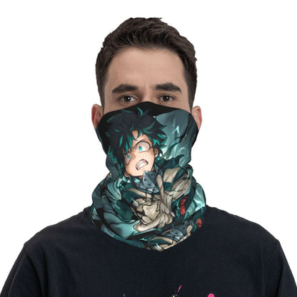 Bakugou Katsuki Logo X Bandana Winter Neck Warmer Windproof Wrap Face Scarf for Ski Boku No My Hero Academia Gaiter Headband