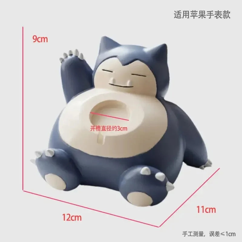 Pokemon Snorlax Apple Watch Charger Stand Universal Charger Holder Anime Desktop Decoration Kids Toys Birthday Festival Gift