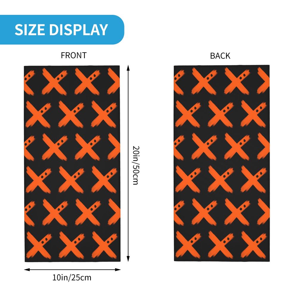 Bakugou Katsuki Logo X Bandana Winter Neck Warmer Windproof Wrap Face Scarf for Ski Boku No My Hero Academia Gaiter Headband