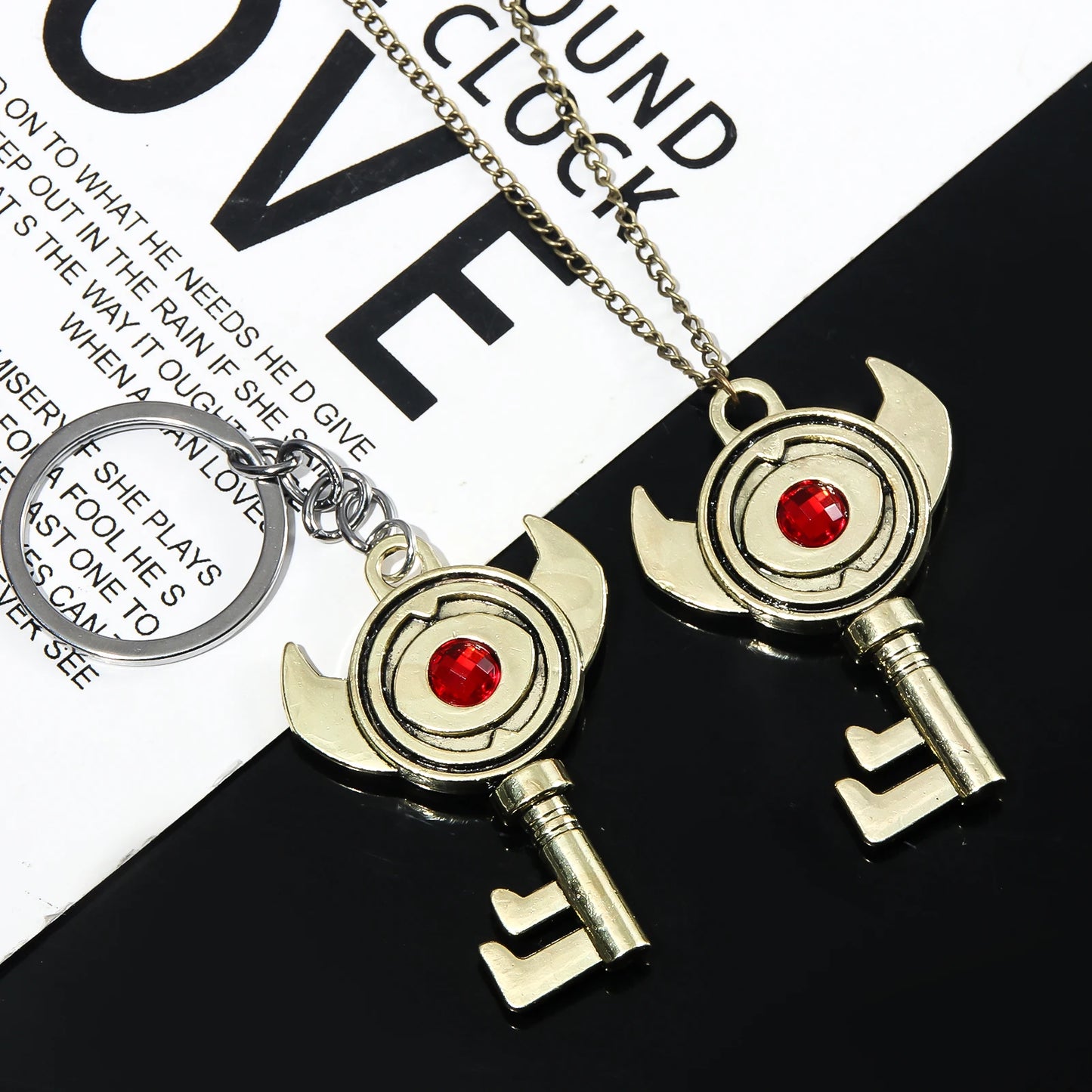 Crimson Eye Key Pendant