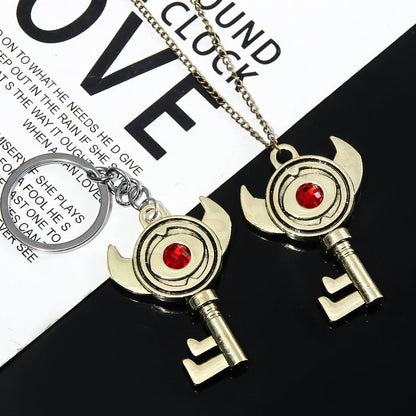 Crimson Eye Key Pendant