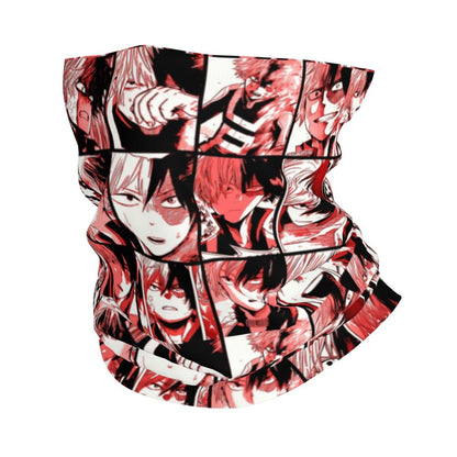 Bakugou Katsuki Logo X Bandana Winter Neck Warmer Windproof Wrap Face Scarf for Ski Boku No My Hero Academia Gaiter Headband