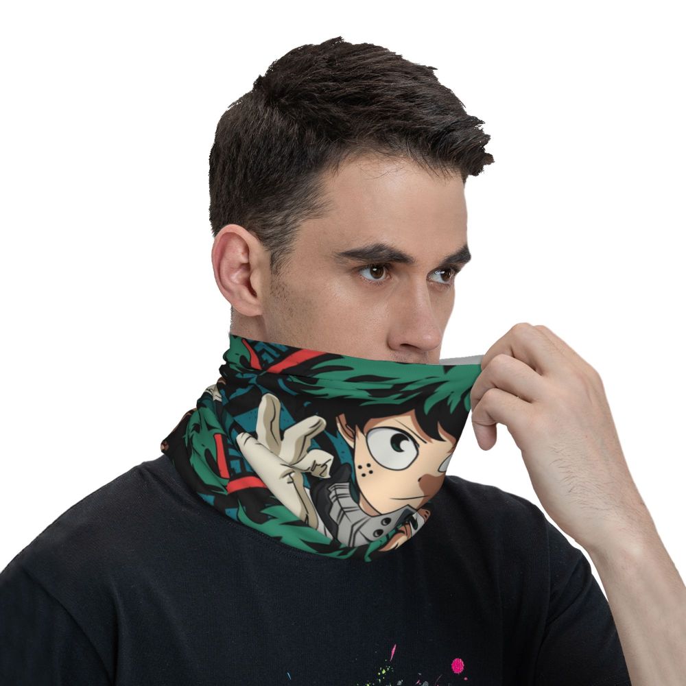 Bakugou Katsuki Logo X Bandana Winter Neck Warmer Windproof Wrap Face Scarf for Ski Boku No My Hero Academia Gaiter Headband