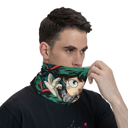 Bakugou Katsuki Logo X Bandana Winter Neck Warmer Windproof Wrap Face Scarf for Ski Boku No My Hero Academia Gaiter Headband