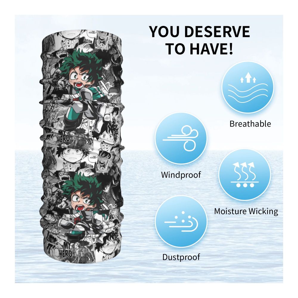 Bakugou Katsuki Logo X Bandana Winter Neck Warmer Windproof Wrap Face Scarf for Ski Boku No My Hero Academia Gaiter Headband