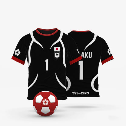 Blue Lock Japan U20 Black Jersey T-shirt
