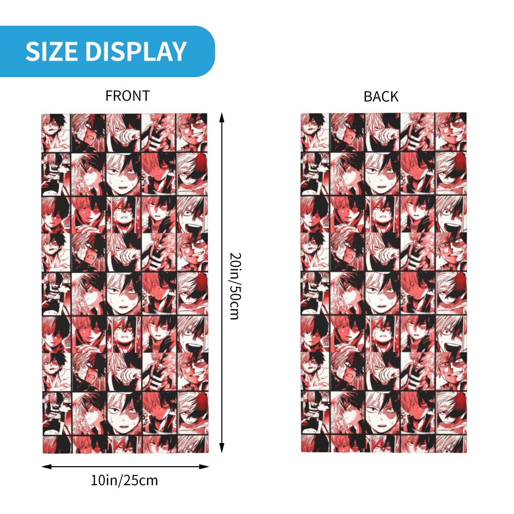 Bakugou Katsuki Logo X Bandana Winter Neck Warmer Windproof Wrap Face Scarf for Ski Boku No My Hero Academia Gaiter Headband