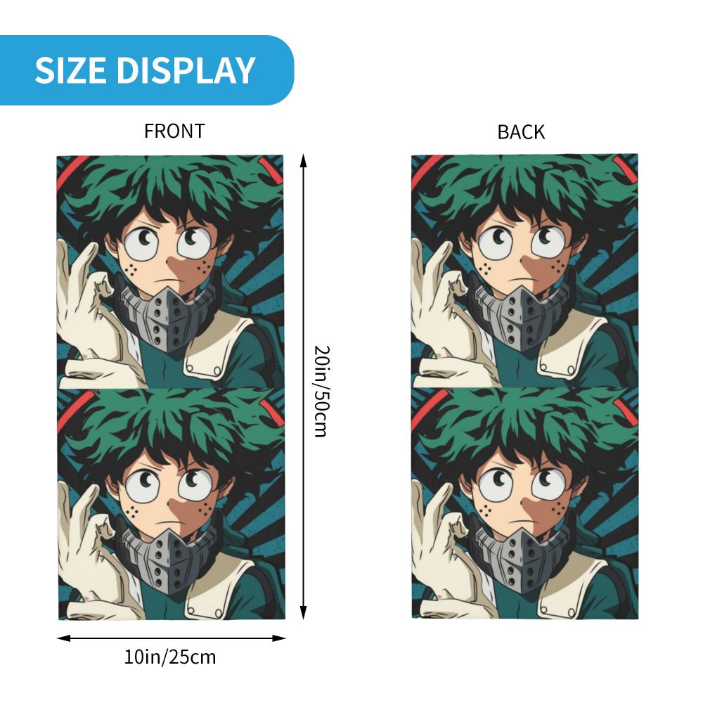 Bakugou Katsuki Logo X Bandana Winter Neck Warmer Windproof Wrap Face Scarf for Ski Boku No My Hero Academia Gaiter Headband