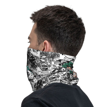 Bakugou Katsuki Logo X Bandana Winter Neck Warmer Windproof Wrap Face Scarf for Ski Boku No My Hero Academia Gaiter Headband