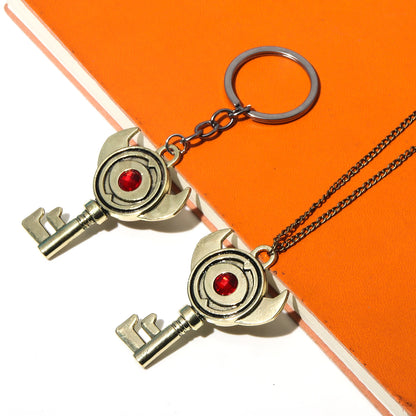 Crimson Eye Key Pendant
