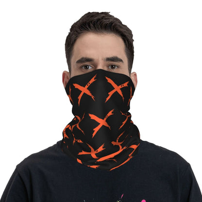 Bakugou Katsuki Logo X Bandana Winter Neck Warmer Windproof Wrap Face Scarf for Ski Boku No My Hero Academia Gaiter Headband