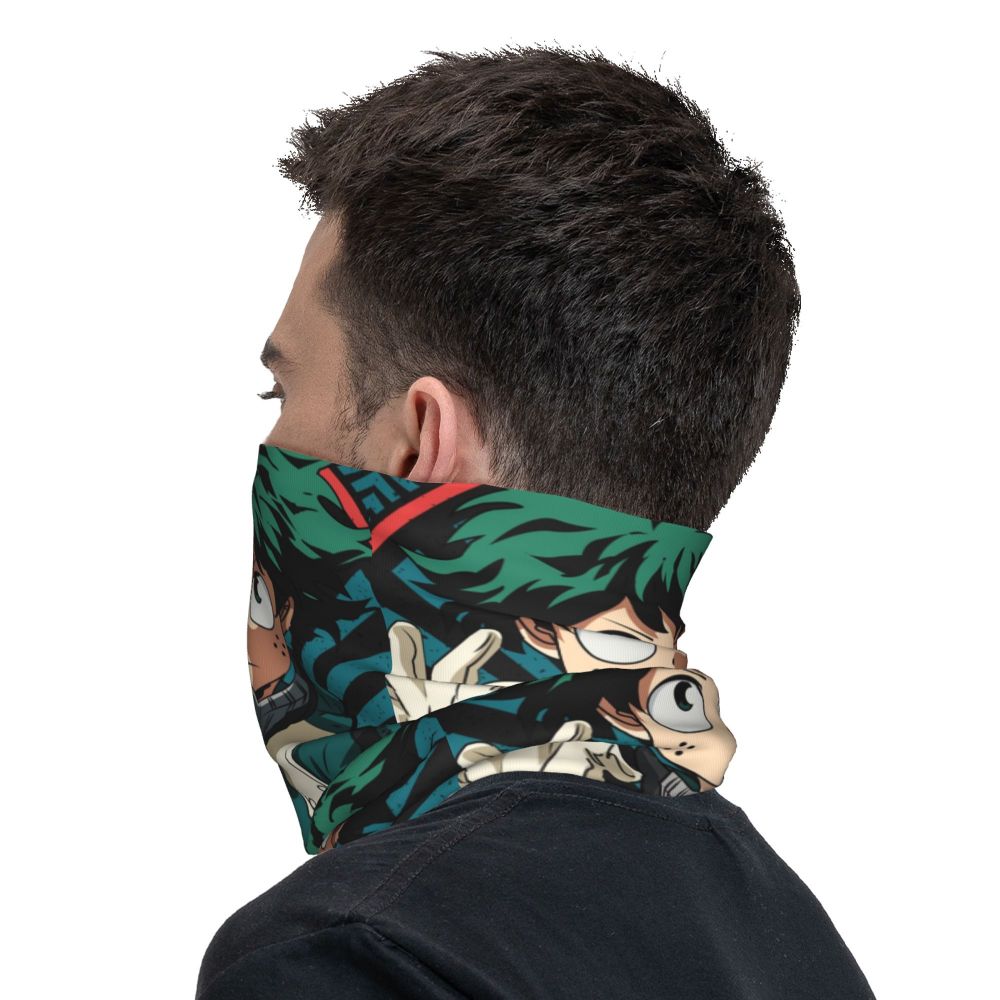 Bakugou Katsuki Logo X Bandana Winter Neck Warmer Windproof Wrap Face Scarf for Ski Boku No My Hero Academia Gaiter Headband