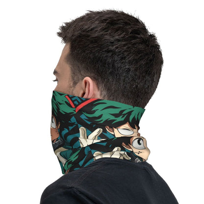 Bakugou Katsuki Logo X Bandana Winter Neck Warmer Windproof Wrap Face Scarf for Ski Boku No My Hero Academia Gaiter Headband