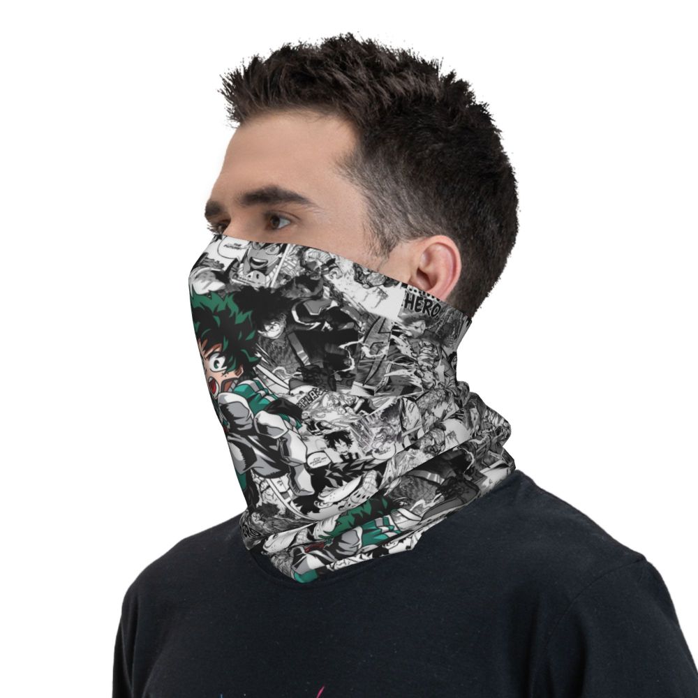 Bakugou Katsuki Logo X Bandana Winter Neck Warmer Windproof Wrap Face Scarf for Ski Boku No My Hero Academia Gaiter Headband