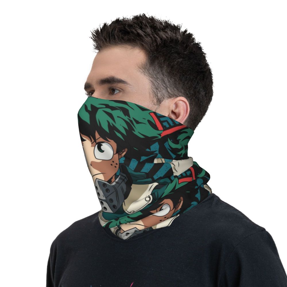 Bakugou Katsuki Logo X Bandana Winter Neck Warmer Windproof Wrap Face Scarf for Ski Boku No My Hero Academia Gaiter Headband