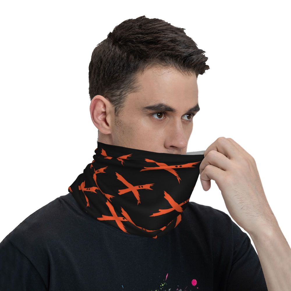 Bakugou Katsuki Logo X Bandana Winter Neck Warmer Windproof Wrap Face Scarf for Ski Boku No My Hero Academia Gaiter Headband