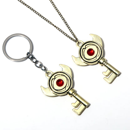 Crimson Eye Key Pendant