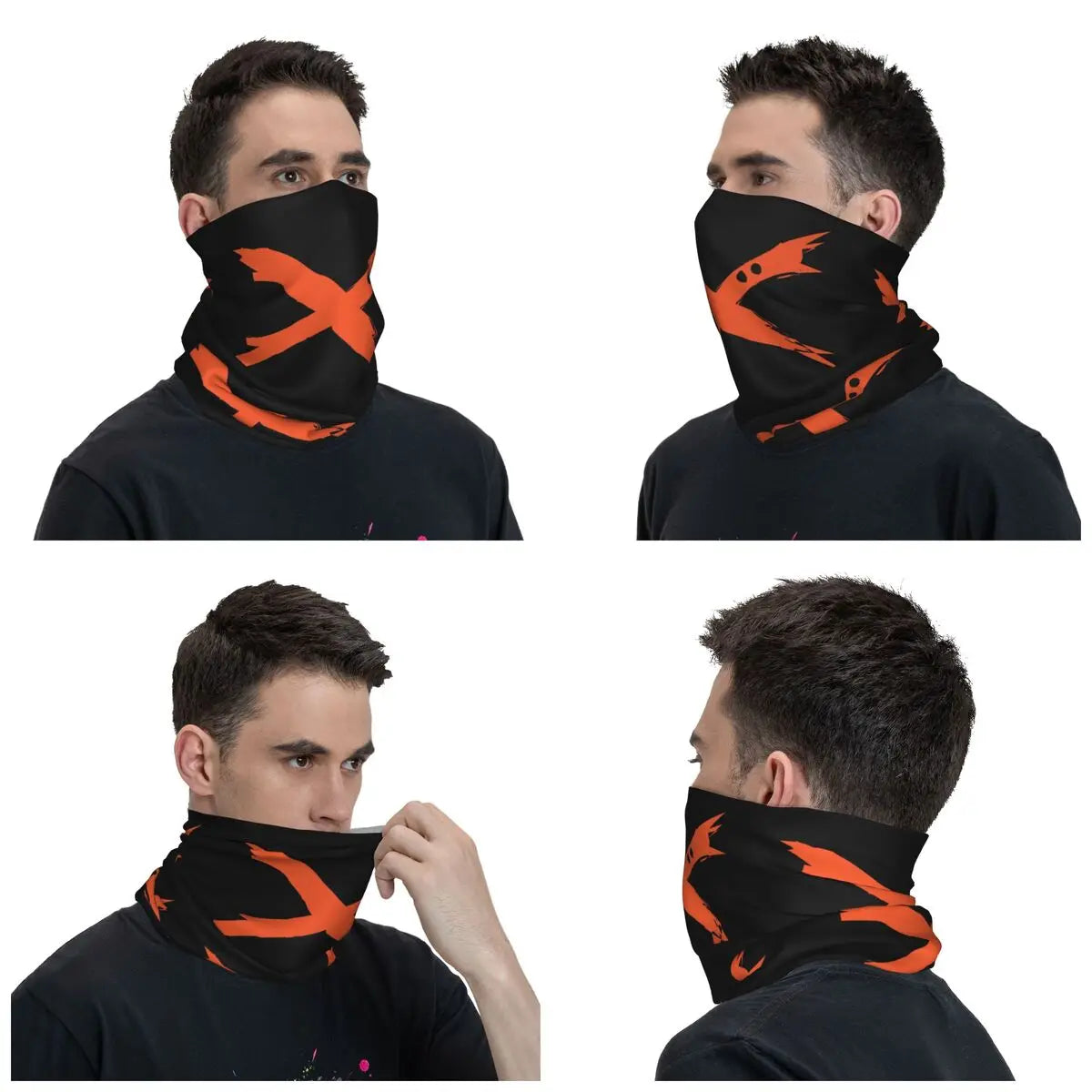 Bakugou Katsuki Logo X Bandana Winter Neck Warmer Windproof Wrap Face Scarf for Ski Boku No My Hero Academia Gaiter Headband