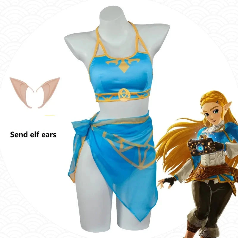 Zelda-Inspired Princess Swimsuit Set