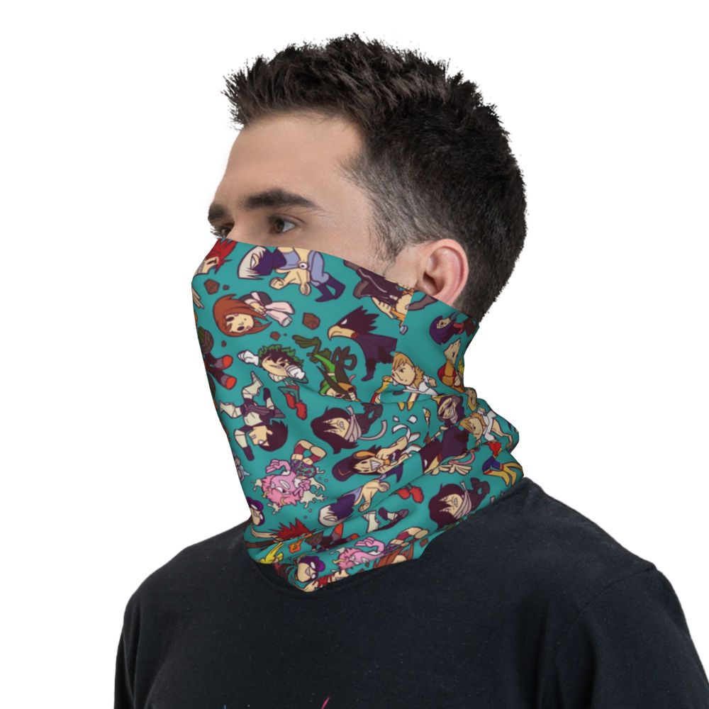 Bakugou Katsuki Logo X Bandana Winter Neck Warmer Windproof Wrap Face Scarf for Ski Boku No My Hero Academia Gaiter Headband