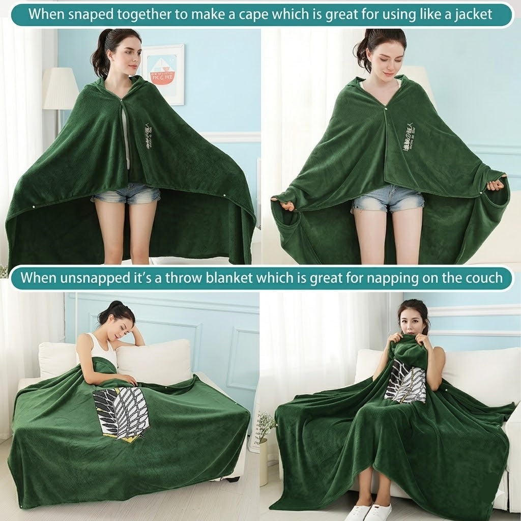 ScoutVeil™ Freedom Crest Hooded Cloak Blanket