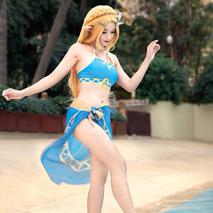 Zelda-Inspired Princess Swimsuit Set