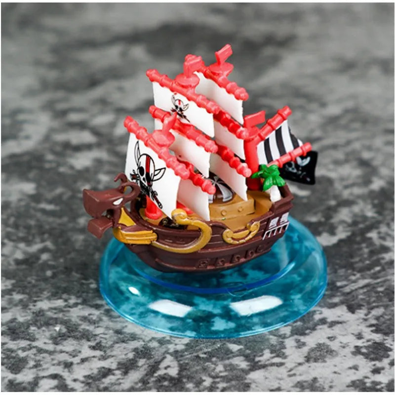 6Pcs One Piece  - Mini Pirate Ships