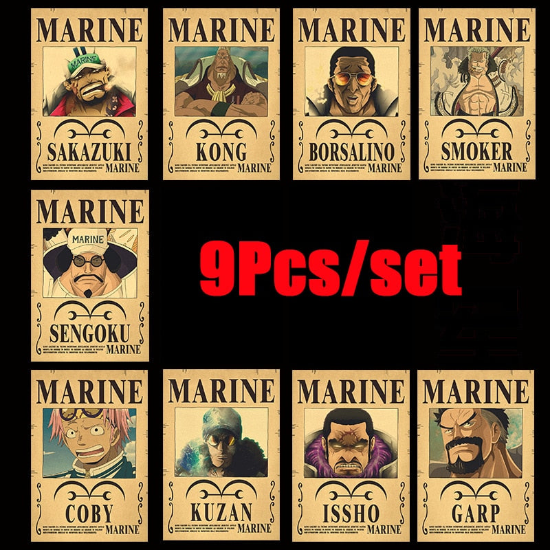 10Pcs/set One Piece Posters