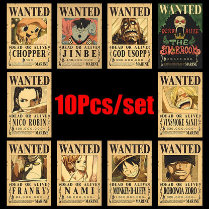 10Pcs/set One Piece Posters