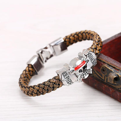 Brown PU Leather One Piece Bracelet